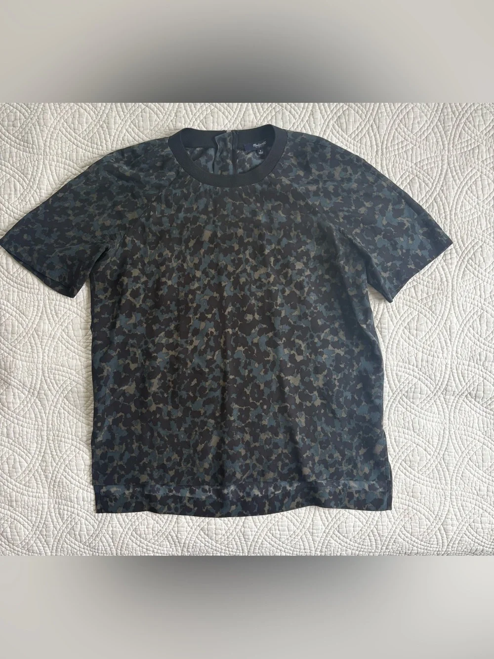 Madewell Silk Top Animal Print Small